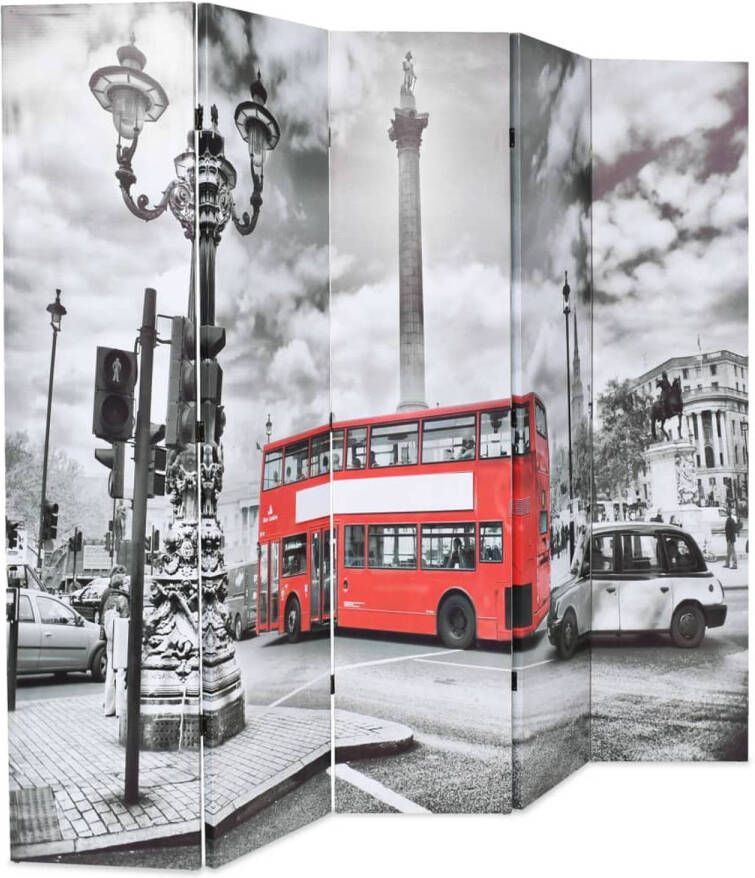 The Living Store Kamerverdeler Londen 200x170 cm Fotoprint Zwart Wit