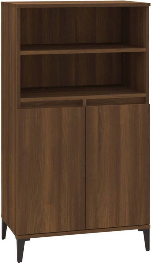 The Living Store Kast Bruineiken Hoge kast 60 x 36 x 110 cm Duurzaam hout