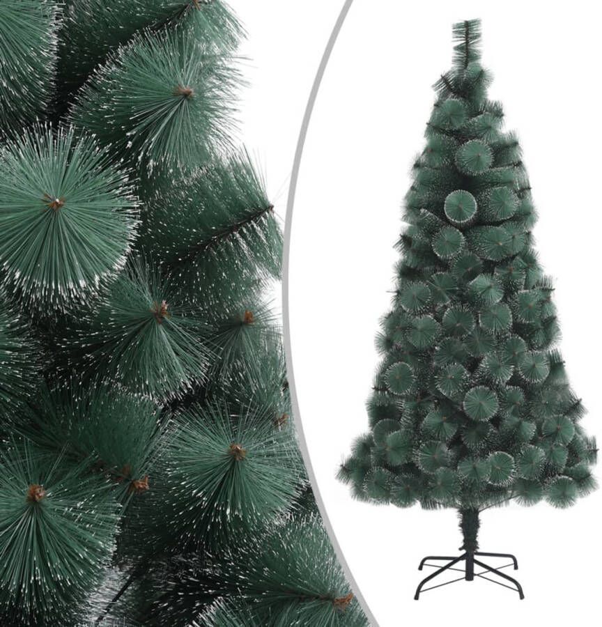 The Living Store Kerstboom Deluxe Groen 150 cm Levensechte vorm en uitstraling Met PVC en PE takken Inclusief