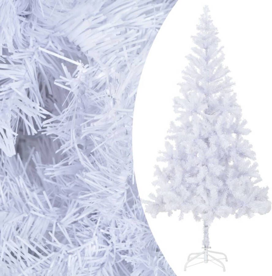 The Living Store Kerstboom Everest Kunststof 210cm hoog Inclusief LED-verlichting en accessoires Wit