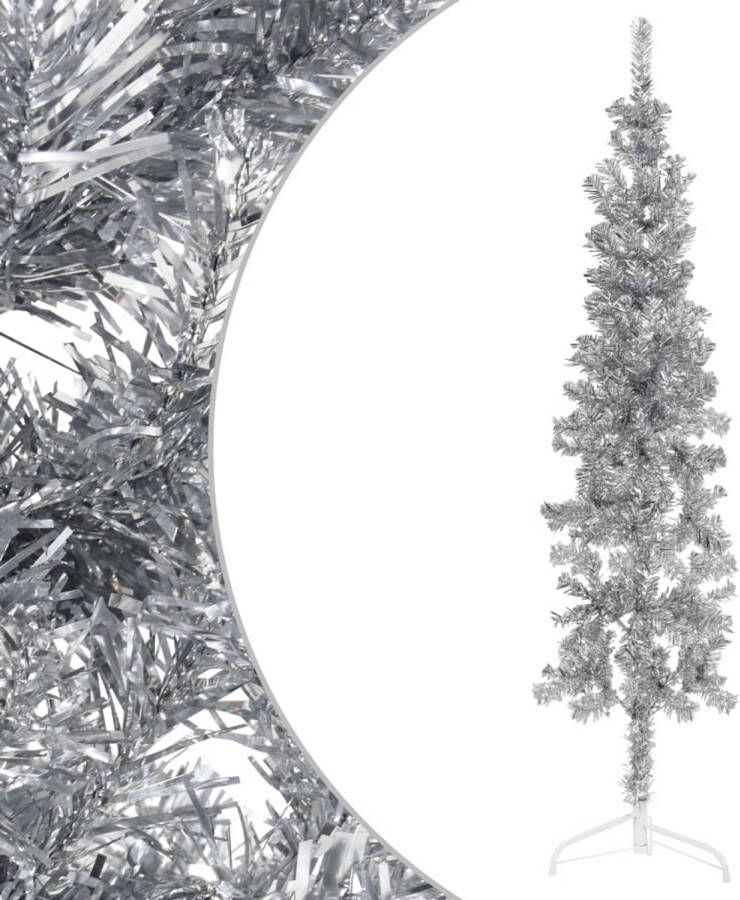 The Living Store Kerstboom Halfrond Kunst 246 uiteinden 180cm Zilver