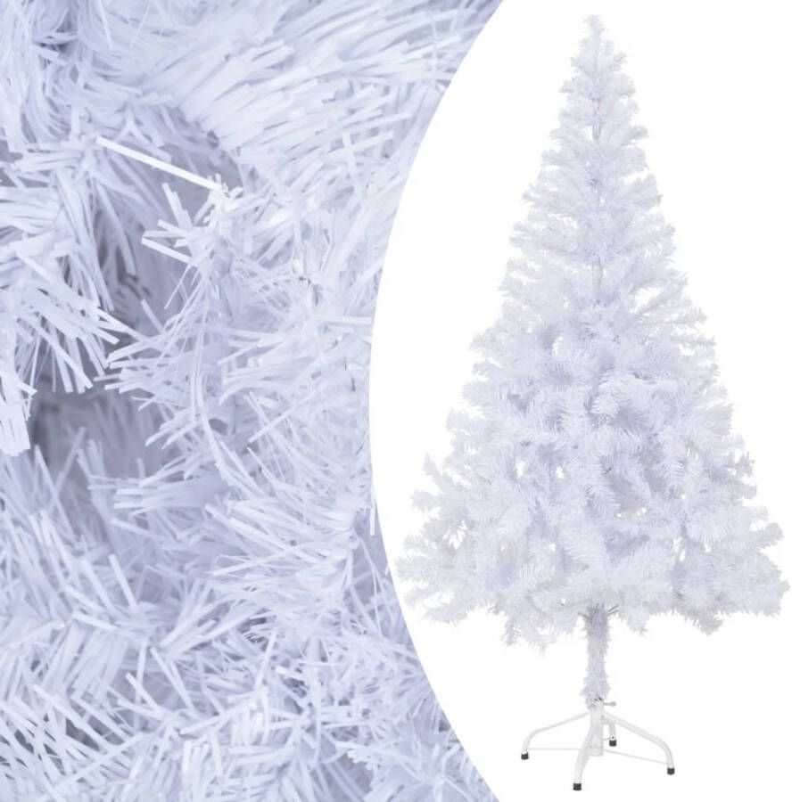 The Living Store Kerstboom Snowy White 150 cm met LED-verlichting PVC 380 takken