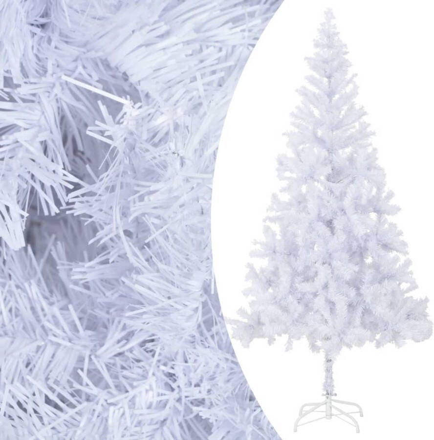 The Living Store Kerstboom Snowy White 210 cm Met LED-verlichting en 910 takken
