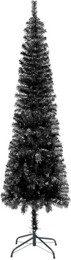 The Living Store Kerstboom Versiering Smalle PVC Boom 240 cm Hoog Zwart