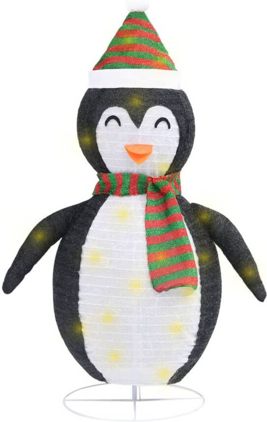 The Living Store Kerstdecoratie Pinguïn 60 cm Met 48 LEDs 8 lichteffecten 5 m lange verlengkabel