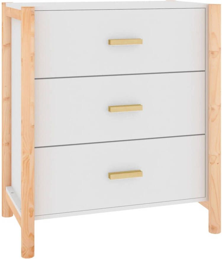 The Living Store Klassiek Dressoir Wit 62 x 38 x 70 cm Duurzaam materiaal