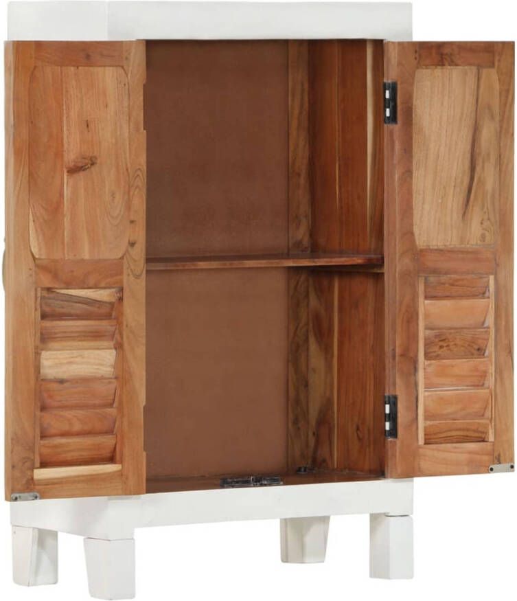 The Living Store Klassieke houten dressoir Wit 55 x 30 x 90 cm Massief acaciahout