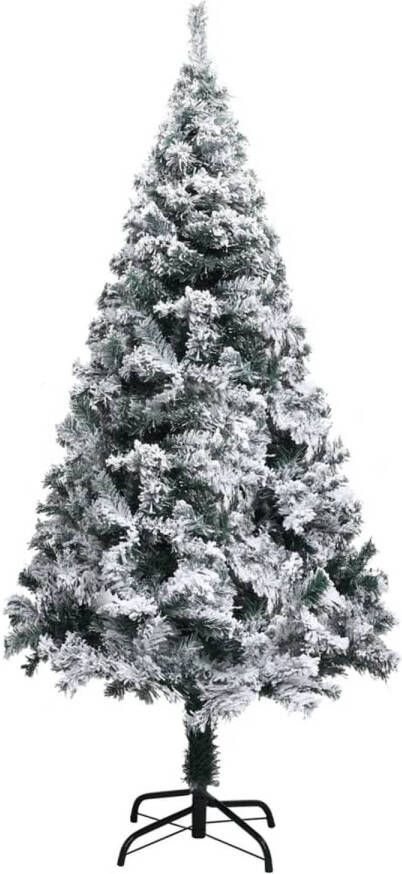 The Living Store Kunstkerstboom 120 cm Groen PVC 362 uiteinden Witte sneeuw Binnen- en buitengebruik