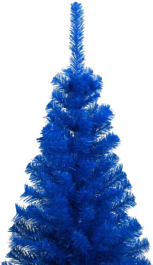 The Living Store Kunstkerstboom 180 cm Blauw LED-verlichting Met kerstballen en piek