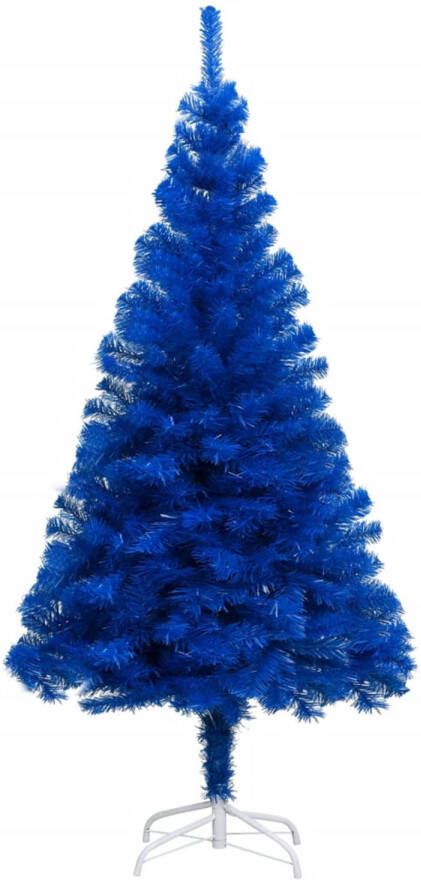 The Living Store Kunstkerstboom Blauw 120 cm LED-verlichting USB-aansluiting