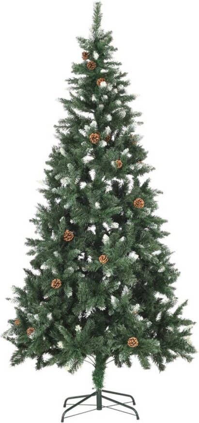 The Living Store kunstkerstboom Dennenboom 210 cm Levensecht 1.060 puntige uiteinden Met glitter en