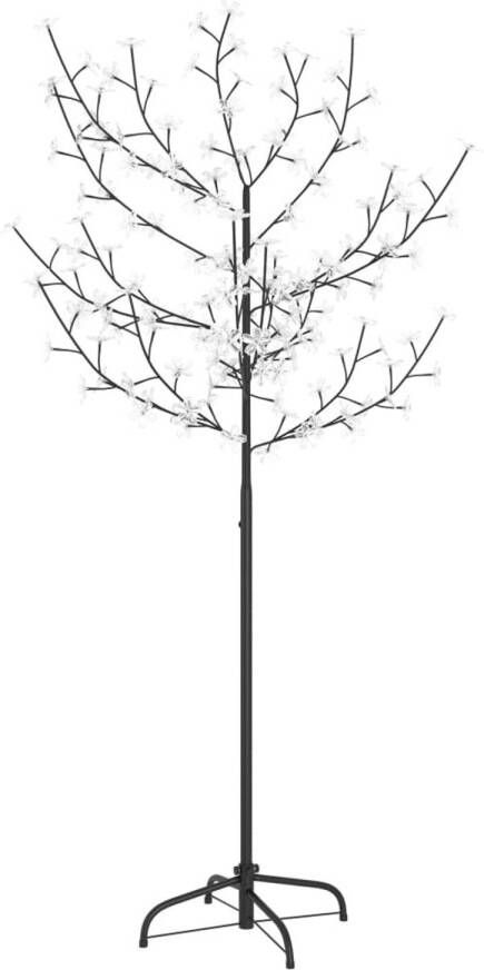 The Living Store kunstkerstboom led 150 cm kersenbloesem flexibel zwart koudwit licht IP44