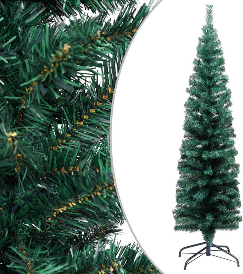 The Living Store Kunstkerstboom LED 120 cm Groen PVC staal Incl 150 LEDs USB-aansluiting