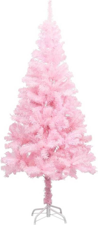 The Living Store Kunstkerstboom Roze 120 cm LED-verlichting PVC