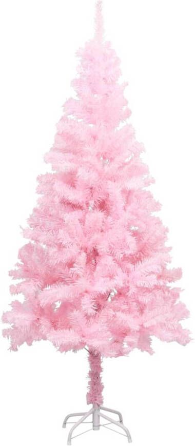 The Living Store Kunstkerstboom Roze 150 cm LED-verlichting USB-aansluiting