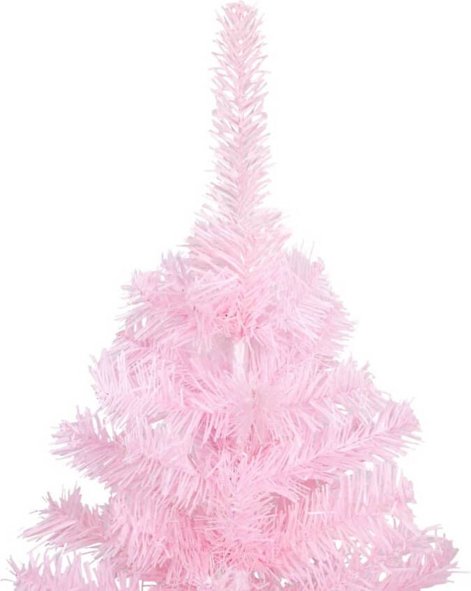 The Living Store Kunstkerstboom Roze 180 cm Met LED-verlichting en kerstversiering