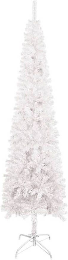 The Living Store Kunstkerstboom Smalle witte kerstboom 120 cm PVC en staal