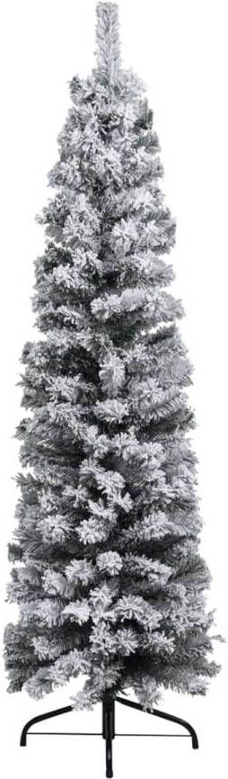 The Living Store Kunstkerstboom Snowy 150 cm PVC staal met standaard