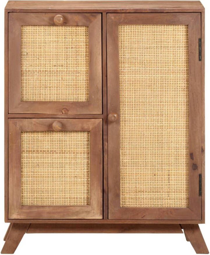 The Living Store Ladekast Houten kast 60 x 35 x 75 cm Massief mangohout