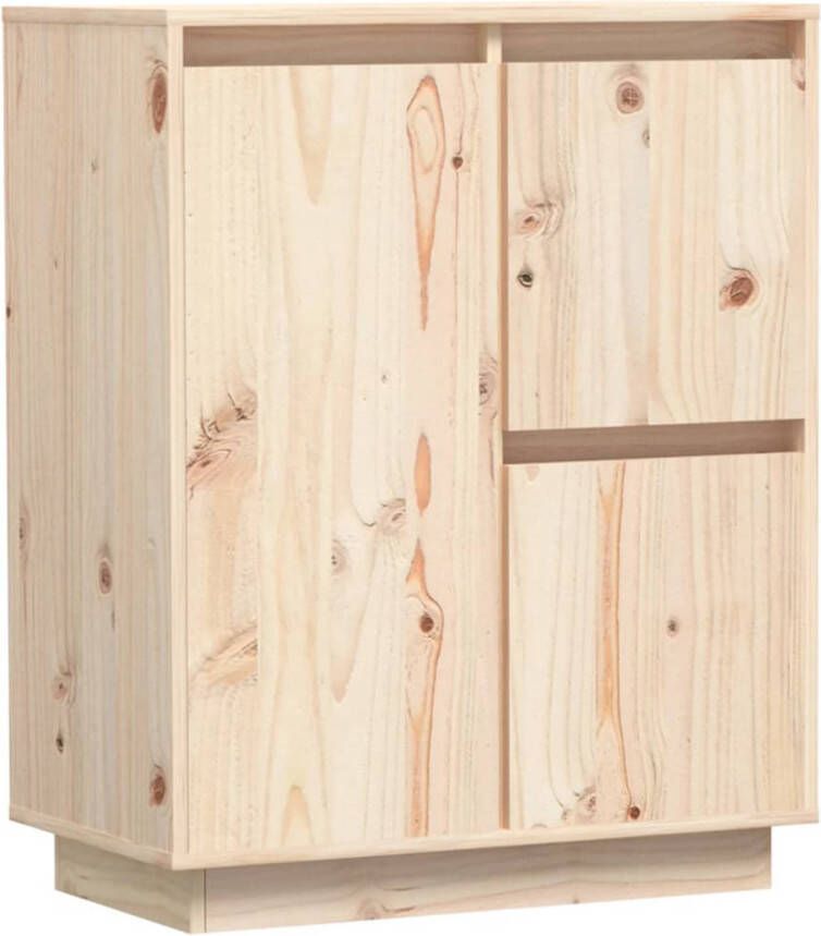 The Living Store Massief Grenenhouten Dressoir 60 x 34 x 75 cm Zweefpoten