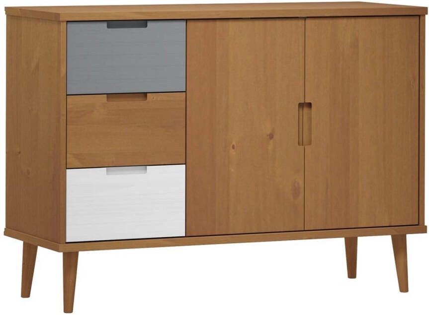 The Living Store MOLDE Dressoir 113 x 40 x 80 cm Massief grenenhout met uv-vernis