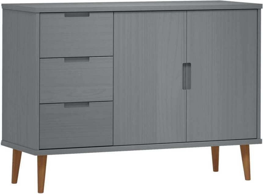 The Living Store MOLDE Dressoir 113x40x80 cm Grijs