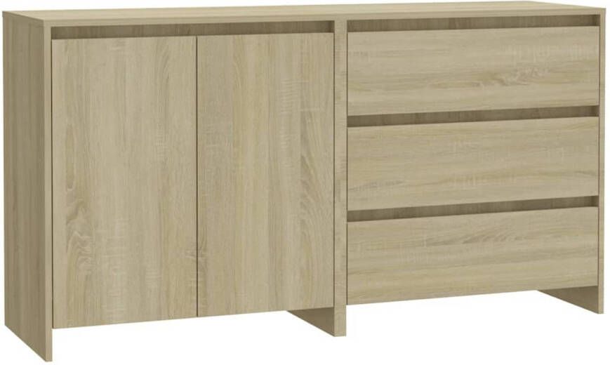 The Living Store Opbergkast Dressoir met deuren Sonoma eiken 70 x 41 x 75 cm Bewerkt hout