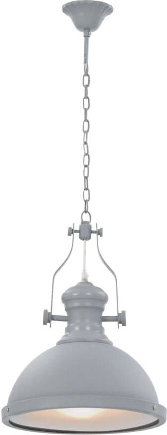 The Living Store plafondlamp Industrieel 31 x 40 cm matgrijs acryl E27 fitting