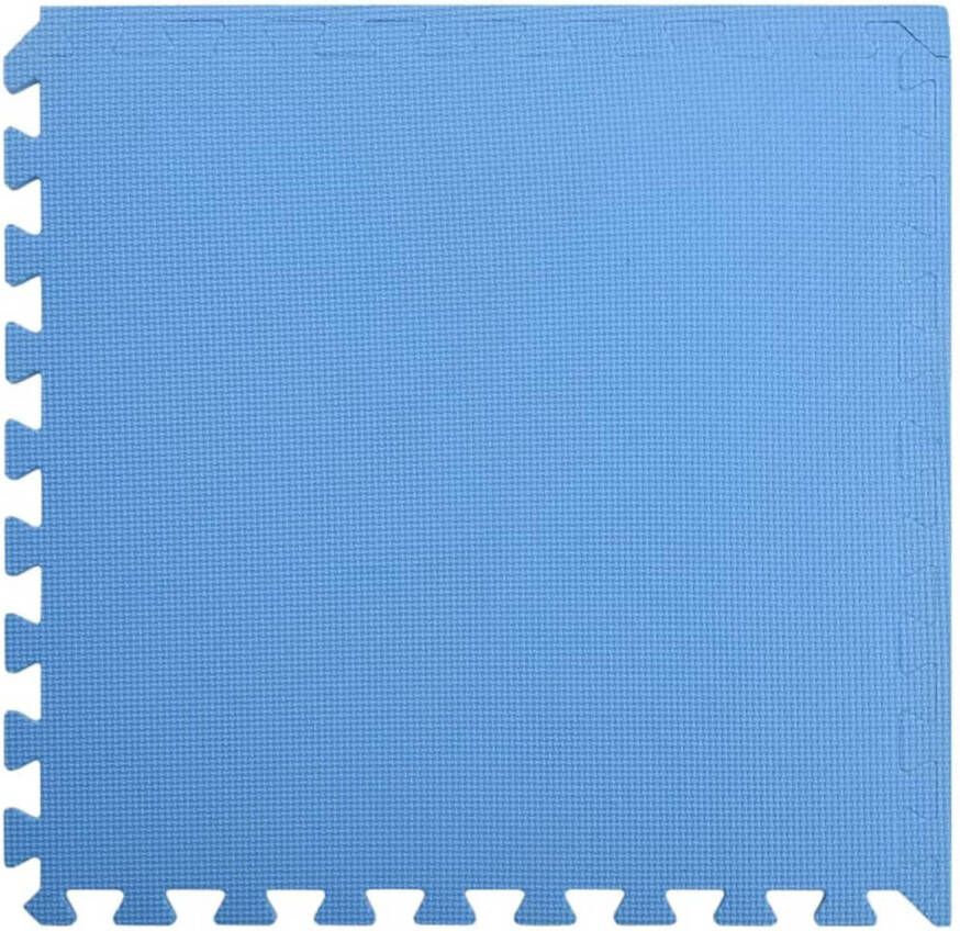 The Living Store Puzzelsportmat Blauw 60 x 60 x 1 cm Anti-slip EVA-schuim