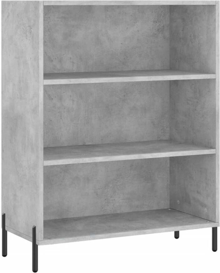 The Living Store Schappenkast Betongrijs 69.5 x 32.5 x 90 cm Duurzaam hout metaal