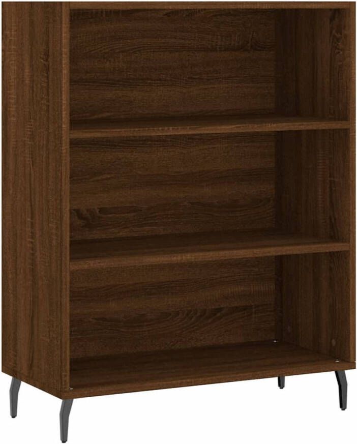 The Living Store Schappenkast Modern Opbergkast 69.5 x 32.5 x 90 cm Bruineiken