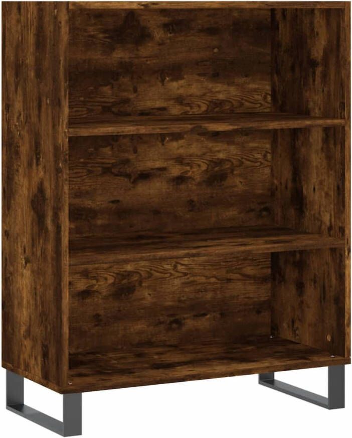 The Living Store Schappenkast Opbergkast 69.5 x 32.5 x 90 cm Gerookt eiken