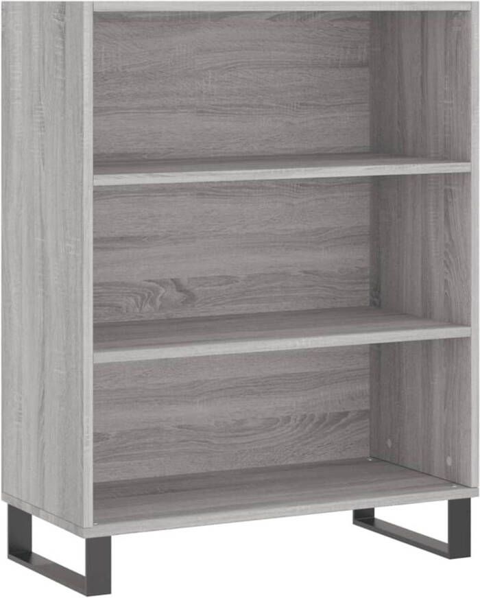 The Living Store Schappenkast Opbergkast 69.5 x 32.5 x 90 cm Grijs Sonoma Eiken