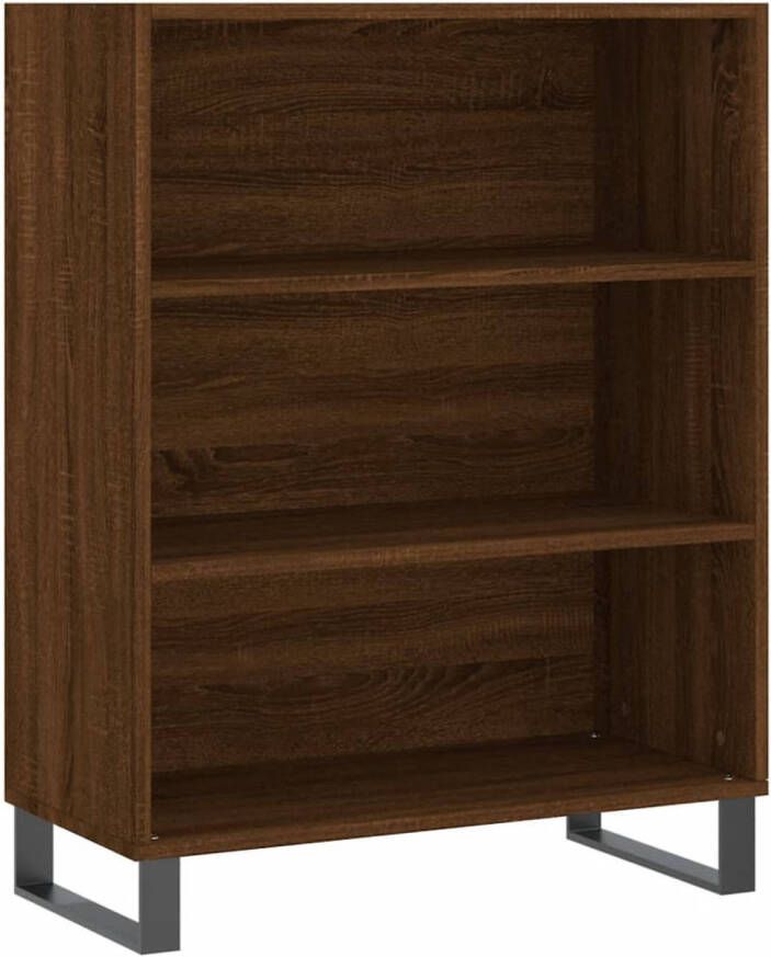 The Living Store Schappenkast Open kast 69.5 x 32.5 x 90 cm Bewerkt hout metaal