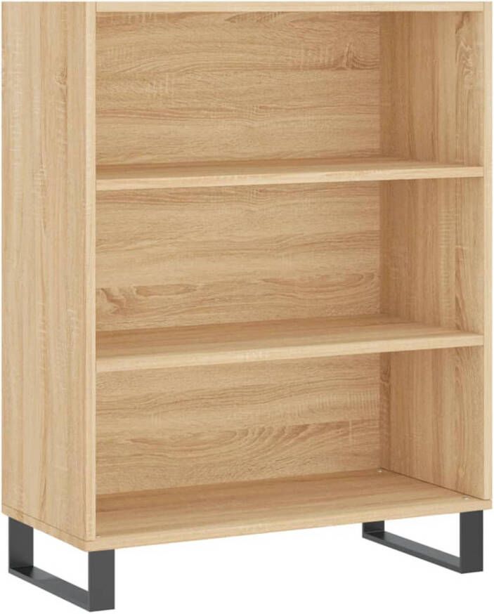 The Living Store Schappenkast Open kast 69.5 x 32.5 x 90 cm Sonoma eiken