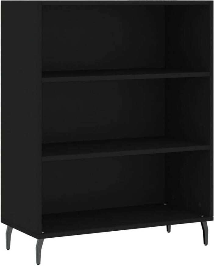 The Living Store schappenkast Timeless Opbergkast 69.5 x 32.5 x 90 cm zwart