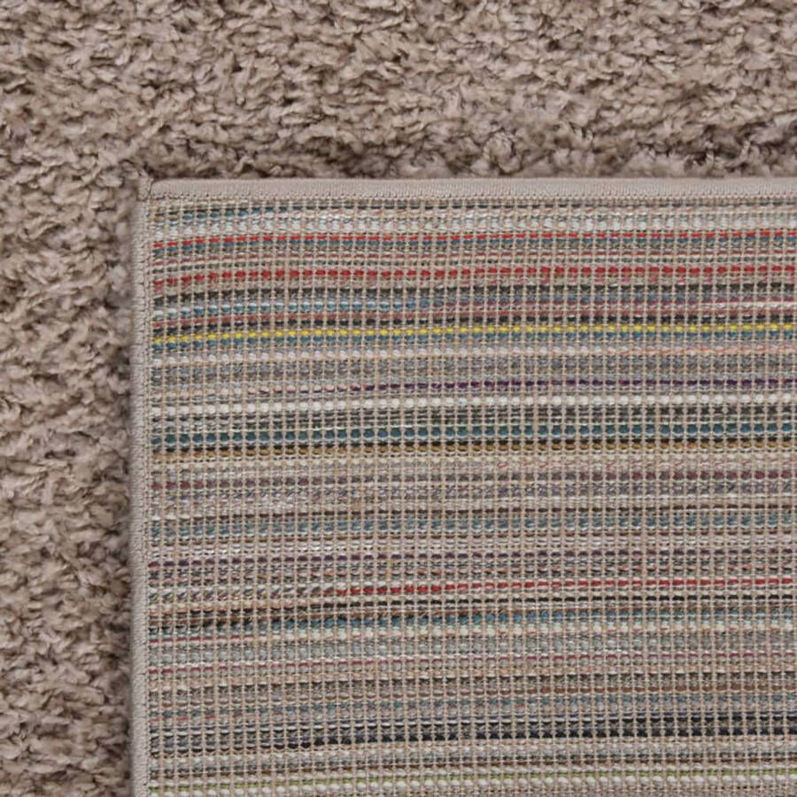 The Living Store Shaggy tapijt beige 120x170 cm 100% polypropeen 30 mm poolhoogte