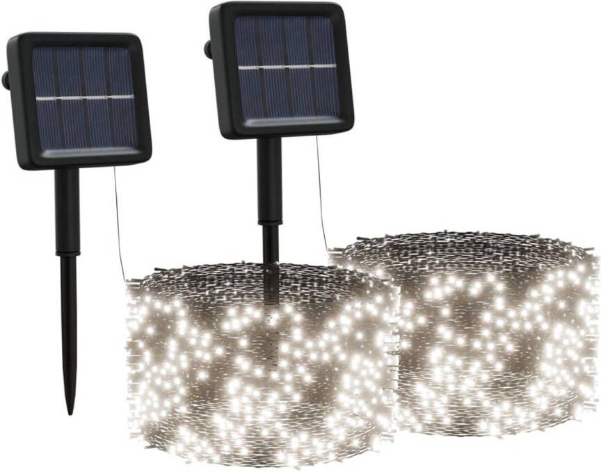 The Living Store Solarlichtslinger Kerstslinger 400 LEDs Koudwit 8 Lichteffecten