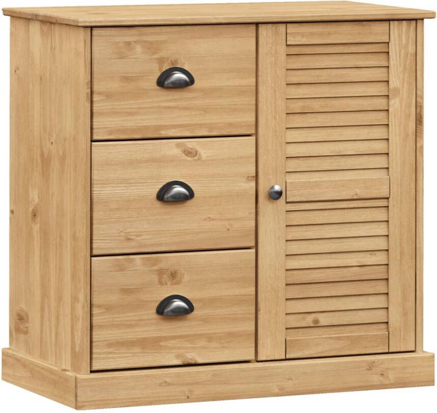 The Living Store VIGO Dressoir 78 x 40 x 75 cm Massief grenenhout Ruime opbergruimte