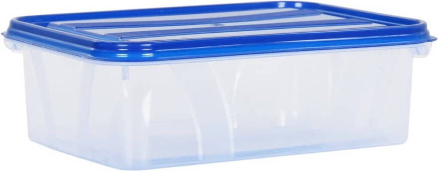 The Living Store Voedselopbergcontainer 0.4L Transparant Blauw Gemaakt van 100% PP