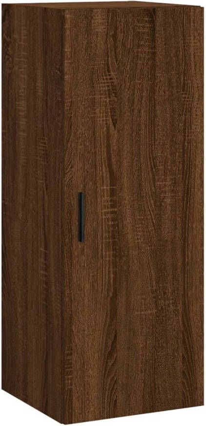 The Living Store Wandgemonteerde Kast Bruineiken 34.5 x 34 x 90 cm Duurzaam Hout