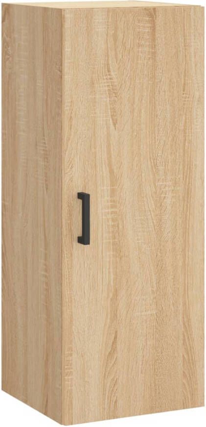 The Living Store Wandgemonteerde Kast Eiken 34.5 x 34 x 90 cm