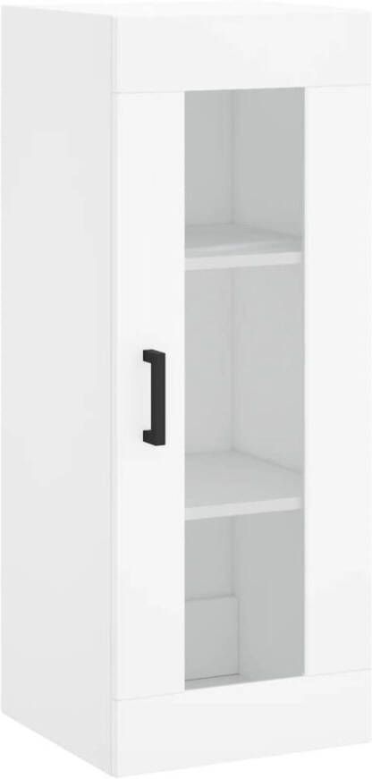 The Living Store Wandgemonteerde Kast Praktisch Ontwerp Opbergkast 34.5 x 34 x 90 cm Wit