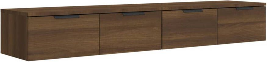 The Living Store Wandkast Hout 68 x 30 x 20 cm Bruineiken