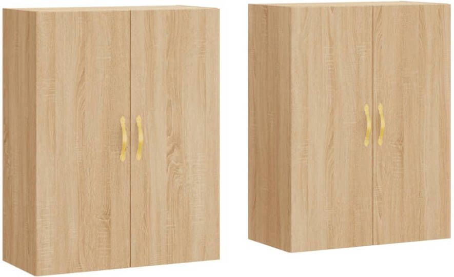 The Living Store Wandmeubel Elegant Opbergkast Afmetingen- 69.5 x 34 x 90 cm Ken- Duurzaam hout