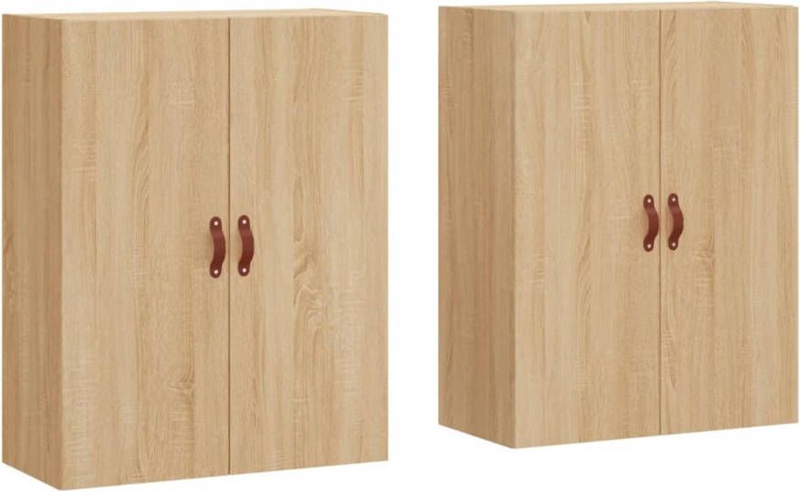 The Living Store Wandmeubel Sonoma Eiken 69.5 x 34 x 90 cm Bewerkt Hout