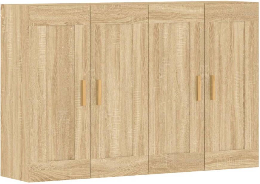 The Living Store wandmeubel Sonoma eiken 69.5 x 34 x 90 cm praktisch en decoratief