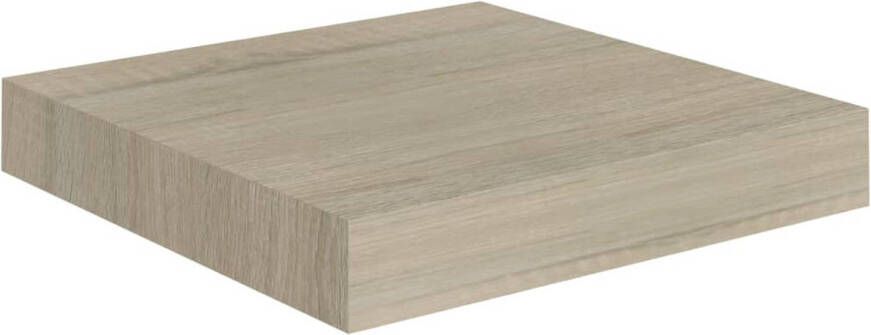 The Living Store Wandplank Eiken 23 x 23.5 x 3.8 cm Stijlvolle set van honingraat MDF en metaal