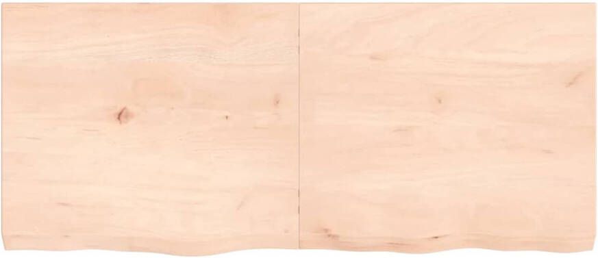 The Living Store Wandplank Rustieke Stijl 140 x 60 x 6 cm Massief Eikenhout Handgemaakt Met Natuurlijke Rand