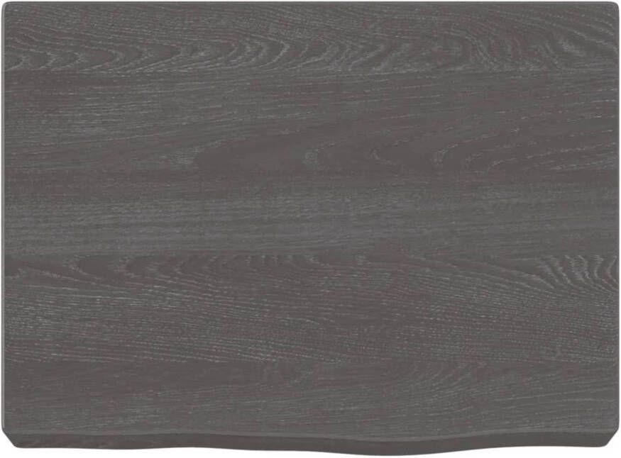 The Living Store Wandplank Rustieke Stijl Massief Eikenhout 40x30x6 cm Natuurlijke Rand